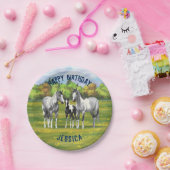 Daple Gray Pinto Paint Horses In Summer Pasta Pappteller (Party)