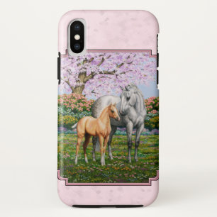 Daple Gray Quarter Horse Mare Palomino Fosa Pink iPhone X Hülle