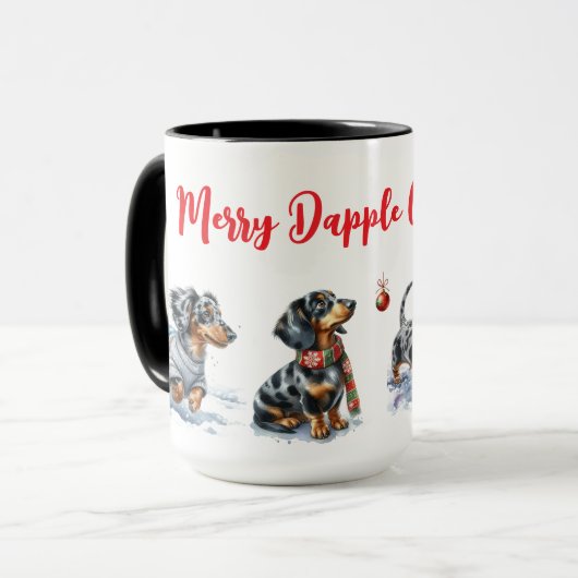 Dappel Dackel Weihnachtsmeisterschaft Tasse (Vorderseite Links)