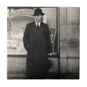 Dapper 1930er Mann Foto Fliese