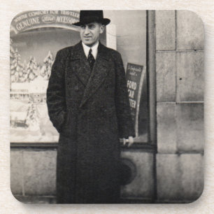 Dapper 1930er Mann Foto Getränkeuntersetzer