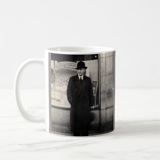 Dapper 1930er Mann Foto Kaffeetasse (Links)