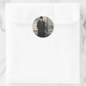 Dapper 1930er Mann Foto Runder Aufkleber (Tasche)