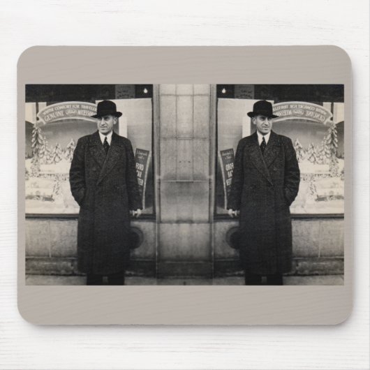 dapper 1930er Zwillingsmenleute Foto Mousepad (Vorne)