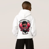 Dapper African American Boy mit Rose Valentine Hoodie (Schwarz voll)