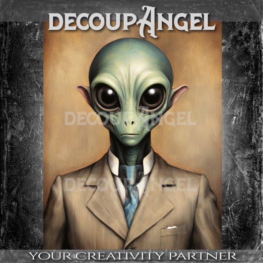 Dapper Alien Decoupage Seidenpapier