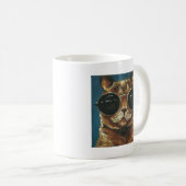 Dapper Animal | Kitty in Sonnenbrille Kaffeetasse (VorderseiteRechts)
