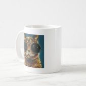 Dapper Animal | Kitty in Sonnenbrille Kaffeetasse (Vorderseite Links)