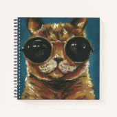 Dapper Animal | Kitty in Sonnenbrille Notizblock (Vorderseite)