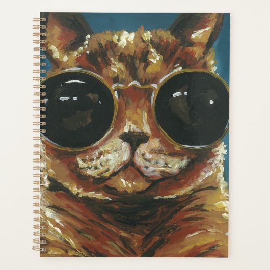 Dapper Animal | Kitty in Sonnenbrille Planer (Vorderseite)