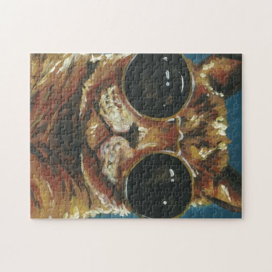 Dapper Animal | Kitty in Sonnenbrille Puzzle (Horizontal)