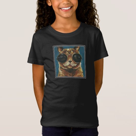 Dapper Animal | Kitty in Sonnenbrille T-Shirt (Vorderseite)