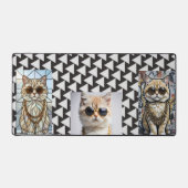 Dapper Animal | Kitty In Sunglasse  – Personalized Schreibtischunterlage (Vorderseite)