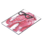 Dapper Animal | Rosa Elefant in Brille Notizblock (Linke Seite)