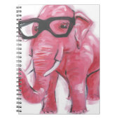 Dapper Animal | Rosa Elefant in Brille Notizblock (Vorderseite)