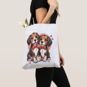 Dapper Beagle Hunde Kunst Tasche (Von Nahem)