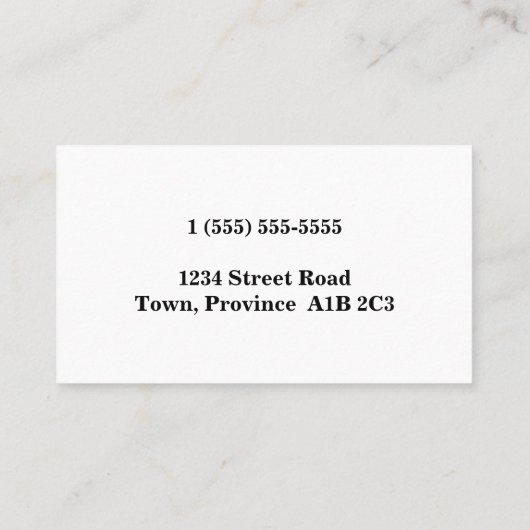 Dapper, Berufliche Visitenkarte (Rückseite)