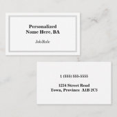 Dapper, Berufliche Visitenkarte (Vorne/Hinten)