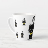 Dapper Black Cat Mug, Kitty with Bow Tie Milchtasse (Linke Ecke)