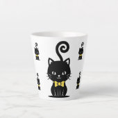 Dapper Black Cat Mug, Kitty with Bow Tie Milchtasse (Vorderseite)