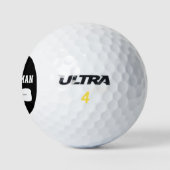 Dapper Bow Krawatte Trauzeuge Black Circle Golfball (Logo)