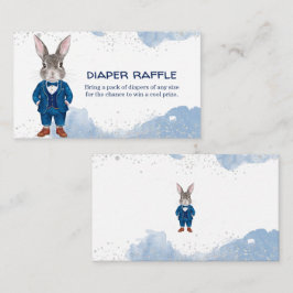 Dapper Boy Bunny in einem blauen Anzug Windeln Raf Begleitkarte