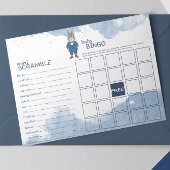 Dapper Boy Bunny in einem Blue Anzug Baby Showspie Notizblock