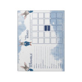 Dapper Boy Bunny in einem Blue Anzug Baby Showspie Notizblock (Rotiert)