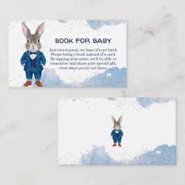 Dapper Boy Bunny in einem Blue Anzug Book for Baby Begleitkarte
