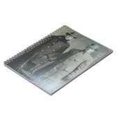 Dapper Brothers in Overcoats RPPC B&W Foto Image Notizblock (Linke Seite)