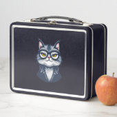Dapper Cat in Glass & Anzug Lunch Box (Beispiel)