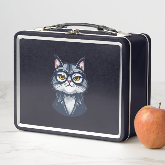 Dapper Cat in Glass & Anzug Lunch Box (Beispiel)