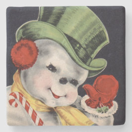 Dapper Christmas Snowman Steinuntersetzer