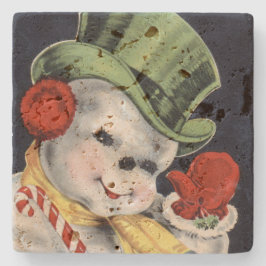 Dapper Christmas Snowman Steinuntersetzer