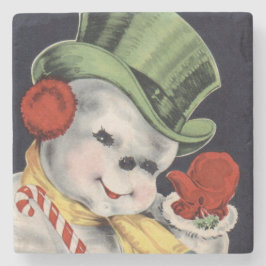 Dapper Christmas Snowman Steinuntersetzer