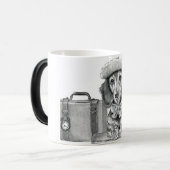 Dapper-Dackel abenteuerbereit Verwandlungstasse (Vorderseite Links)