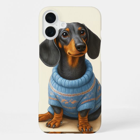 Dapper Dackel iPhone Hülle (Rückseite)