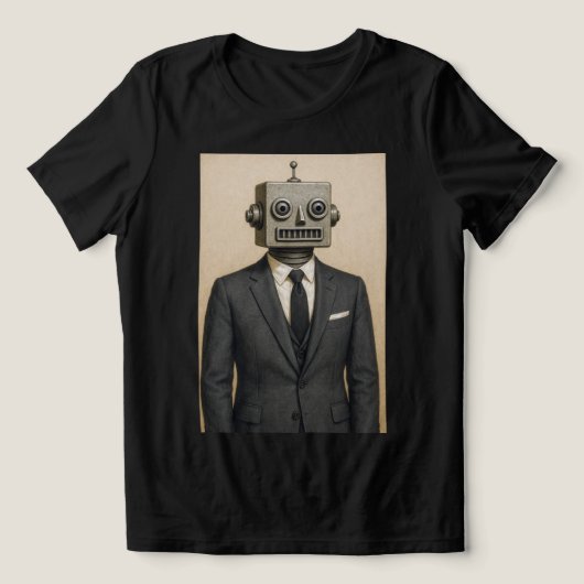 Dapper Dandroid Tri-Blend Shirt (Design Vorderseite)
