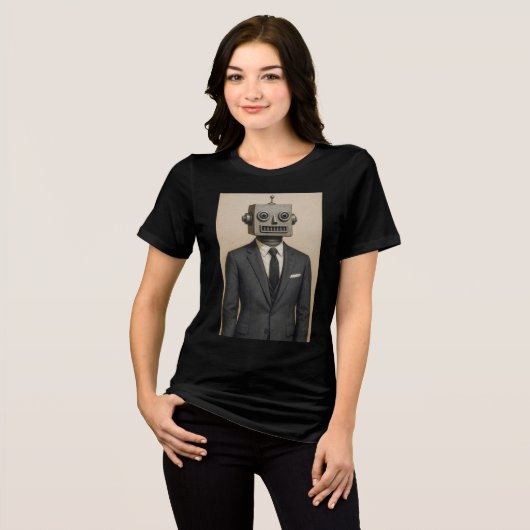 Dapper Dandroid Tri-Blend Shirt (Vorderseite voll)