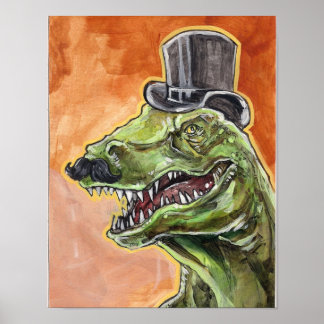 Dapper Dinosaur Poster