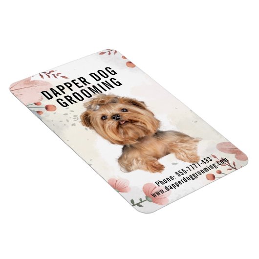 Dapper Dog Grooming Business Magnet (Rechte Seite)