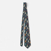 Dapper Dogs in Bow Ties and Top Hats Pattern  Krawatte (Rückseite)