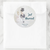 Dapper Dolls Hochzeit Aufkleber (Tasche)