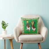 DAPPER DUCKS auf grün Kissen (Stuhl )
