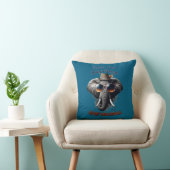 Dapper Elephant: Urban Cool Throw Kissen (Stuhl )