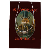 Dapper Fox Bekleidungsbeutel Mittlere Geschenktüte (Rückseite)