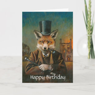 Dapper Fox Geburtstagskarte Karte