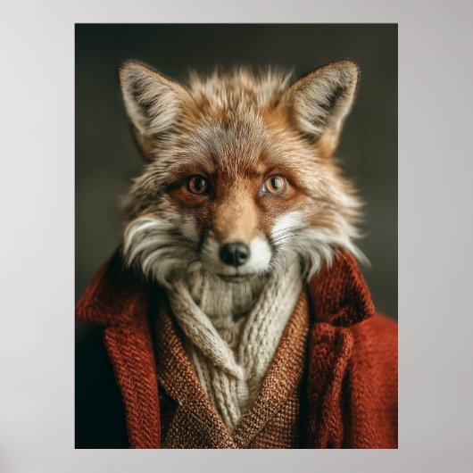 Dapper Fox in Cosy Style Poster (Vorne)