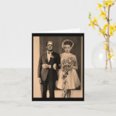 Dapper Frankenstein Wedding Day - Monster Hallowee Karte (Gelbe Blume)