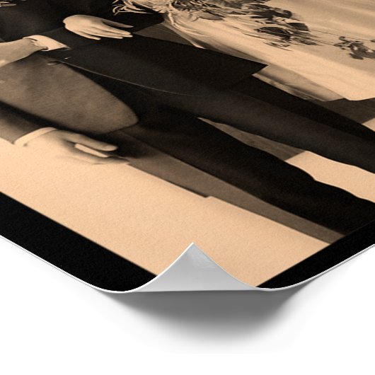 Dapper Frankenstein Wedding Day - Monster Hallowee Poster (Ecke)